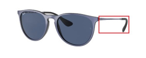 Branches originales Ray-Ban RB4171 Erika, couleur 6471 · Gunmetal