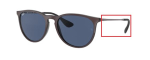 Branches originales Ray-Ban RB4171 Erika, couleur 6473 · Burdeaus