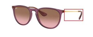 Branches originales Ray-Ban RB4171 Erika, couleur 6591 · Transparent violet