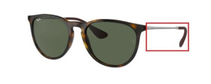 Branches originales Ray-Ban RB4171 Erika, couleur 710 · Havane clair