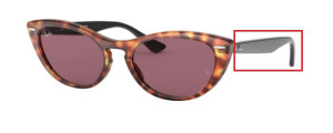 Branches originales Ray-Ban RB4314 Nina, couleur 1249 · Havane rouge