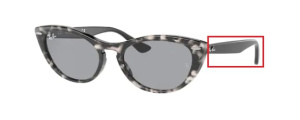 Branches originales Ray-Ban RB4314 Nina, couleur 1250 · Havane gris