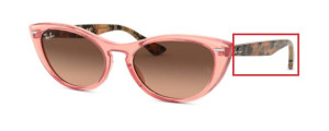 Branches originales Ray-Ban RB4314 Nina, couleur 1282 · Transparent rose