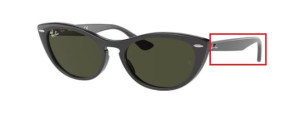 Branches originales Ray-Ban RB4314 Nina, couleur 601 · Noir
