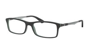 Ray-Ban RX7017, couleur 5197 · Noir sur vert