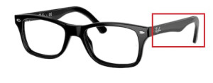 Branches originales Ray-Ban RB5228 vue, couleur 2000 · Noir brillant