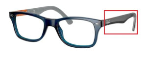 Branches originales Ray-Ban RB5228 vue, couleur 5547 · Bleu