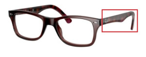 Branches originales Ray-Ban RB5228 vue, couleur 5628 · Opal marron