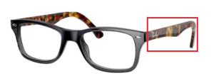 Branches originales Ray-Ban RB5228 vue, couleur 5629 · Opal gris