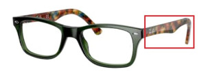 Branches originales Ray-Ban RB5228 vue, couleur 5630 · Opal vert