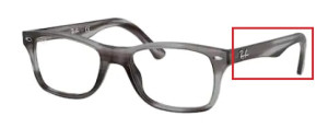 Branches originales Ray-Ban RB5228 vue, couleur 8055 · Rayé gris