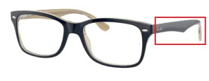 Branches originales Ray-Ban RB5228 vue, couleur 8119 · Transparent bleu