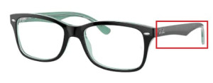 Branches originales Ray-Ban RB5228 vue, couleur 8121 · Noir