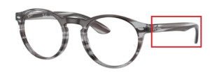 Branches originales Ray-Ban RB5283 vue, couleur 8055 · Rayé gris