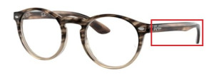 Branches originales Ray-Ban RB5283 vue, couleur 8107 · Marron havane
