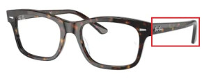 Branches originales Ray-Ban RB5383, couleur 2012 · Havane foncé