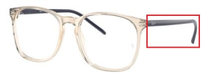 Branches originales Ray-Ban RB5387 vue, couleur 8138 · Transparent marron