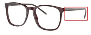 Branches originales Ray-Ban RB5387 vue, couleur 8139 · Transparent violet