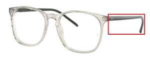 Branches originales Ray-Ban RB5387 vue, couleur 8141 · Transparent