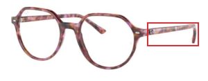 Branches originales Ray-Ban RB5395 Thalia, couleur 8175 · Marron et violet havane