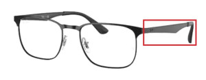 Branches originales Ray-Ban RB6363 vue, couleur 2904 · Noir