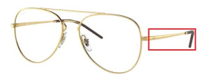 Branches originales Ray-Ban RB6413 vue, couleur 2500 · Arista