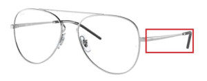 Branches originales Ray-Ban RB6413 vue, couleur 2501 · Argent