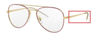 Branches originales Ray-Ban RB6413 vue, couleur 2982 · Or supérieur bordeaux