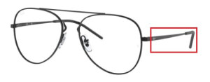 Branches originales Ray-Ban RB6413 vue, couleur 3044 · Rubber noir