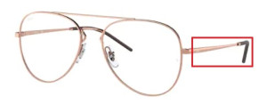 Branches originales Ray-Ban RB6413 vue, couleur 3094 · Rose or