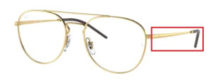 Branches originales Ray-Ban RB6414V vue, couleur 2500 · Arista