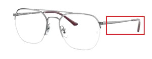 Branches originales Ray-Ban RB6444 vue, couleur 2502 · Gunmetal