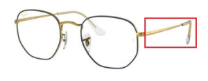 Branches originales Ray-Ban RB6448 vue, couleur 3105 · Bleu sur legend or