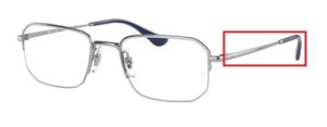 Branches originales Ray-Ban RB6449 vue, couleur 3115 · Argent