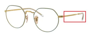 Branches originales Ray-Ban RB6365 vue JACK, couleur 3136 · Petroleum