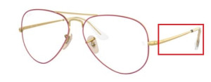Branches originales Ray-Ban RB6489 Aviator, couleur 3137 · Violet