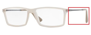 Branches originales Ray-Ban RB7021 vue, couleur 5369 · Rubber beige