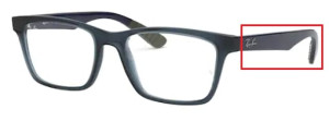 Branches originales Ray-Ban RB7025 vue, couleur 5796 · Trasparent bleu foncé