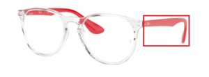 Branches originales Ray-Ban RB7046 Erika, couleur 5950 · Transparent