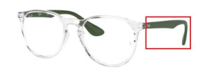 Branches originales Ray-Ban RB7046 Erika, couleur 5952 · Transparent