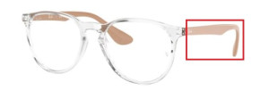 Branches originales Ray-Ban RB7046 Erika, couleur 5953 · Transparent