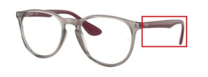 Branches originales Ray-Ban RB7046 Erika, couleur 8083 · Transparent gris