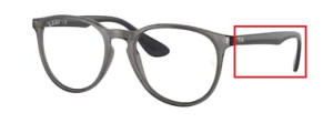 Branches originales Ray-Ban RB7046 Erika, couleur 8140 · Transparent gris