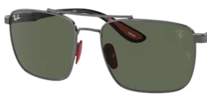 Verres originaux Ray-Ban RB3715M, couleur 71 · Vert foncé · plastique