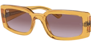 Verres originaux Ray-Ban RB4395 Kiliane, couleur 8H · Transparent dégradé violet foncé · plastique