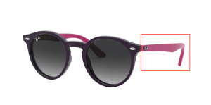 Branches originales Ray-Ban RB9064S Junior, couleur 7021 · Violet