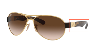 Branches originales Ray-Ban RB3509, couleur 001 · Or