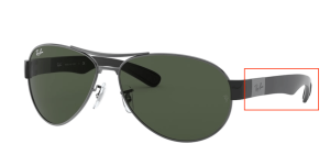 Branches originales Ray-Ban RB3509, couleur 004 · Gunmetal