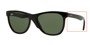 Branches originales Ray-Ban RB4184, couleur 601 · Noir