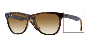 Branches originales Ray-Ban RB4184, couleur 710 · Havane clair